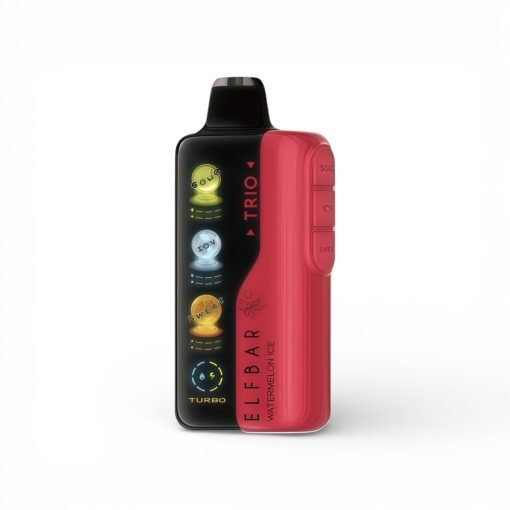 ELFBAR-TRIO-冰神-30000-Puffs，展示产品外观及包装。