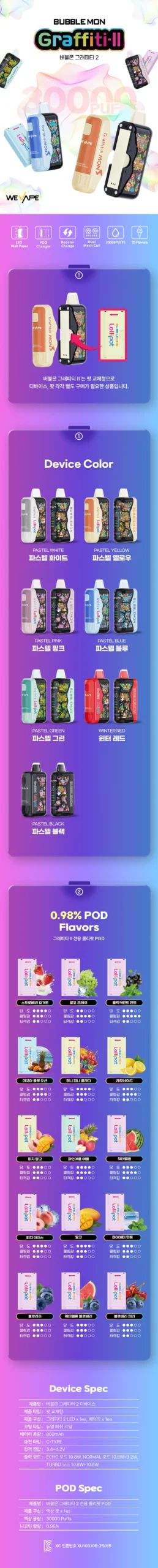 炫彩-bubblemon-graffiti2-可换弹电子烟-smart-led-display