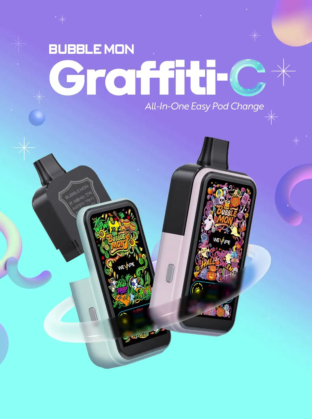 BUBBLE-MON-Graffiti-C-多色选择-LED灯效-个性配色