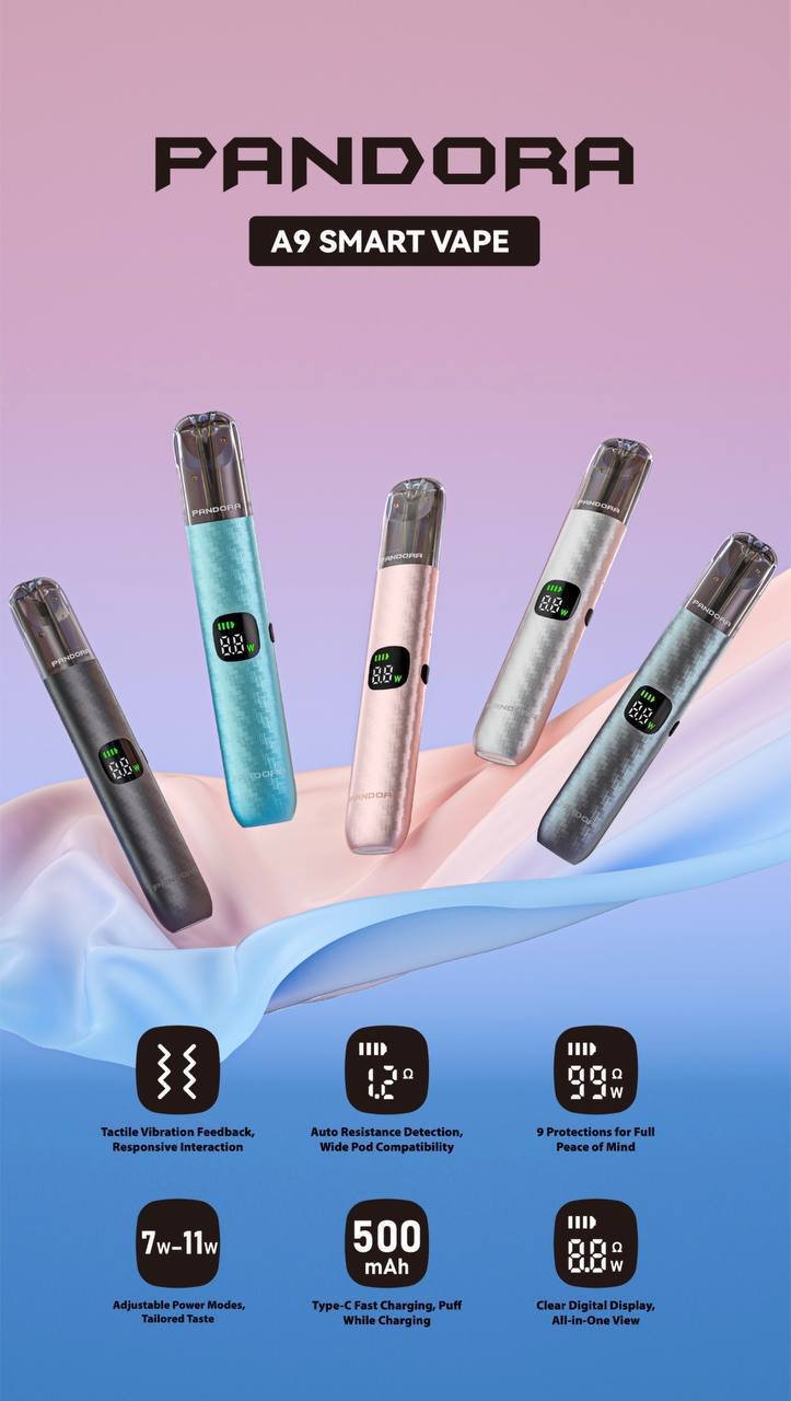 pandora-a9-smart-vape触觉振动反馈自动检测