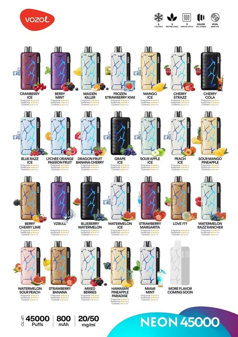 vozol-neon-45k-全口味图