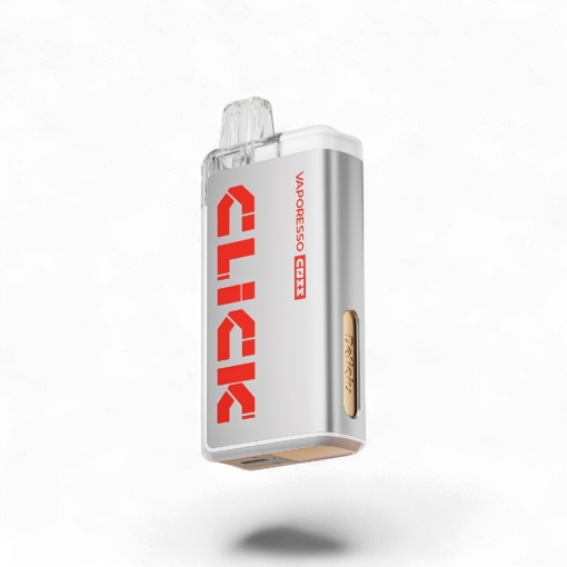 VAPORESSO-COSS-Click-6000-Puffs，展示产品外观及包装。